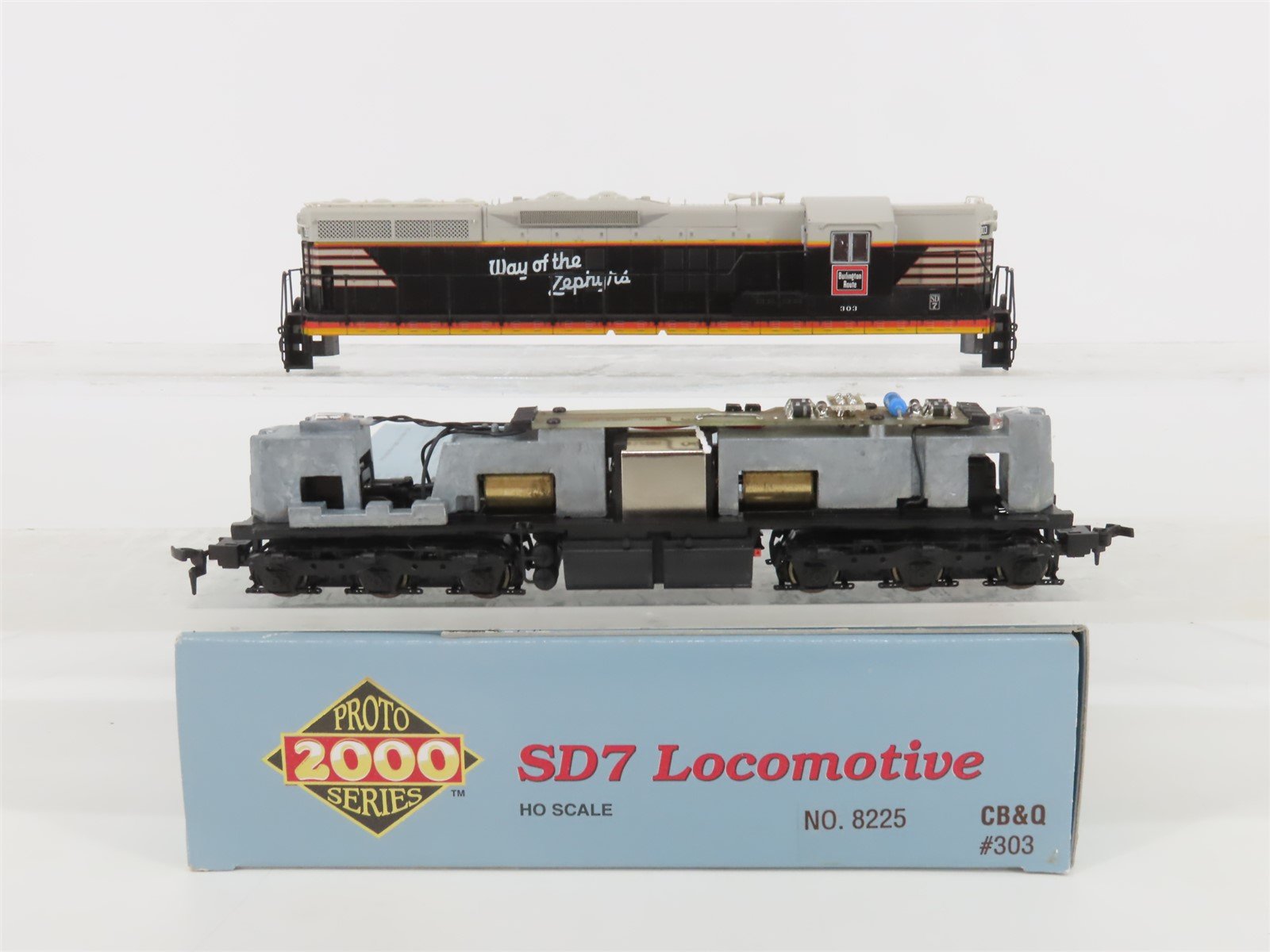 HO Scale Proto 2000 8225 CB&Q Burlington Route EMD SD7 Diesel #303 - DCC Ready
