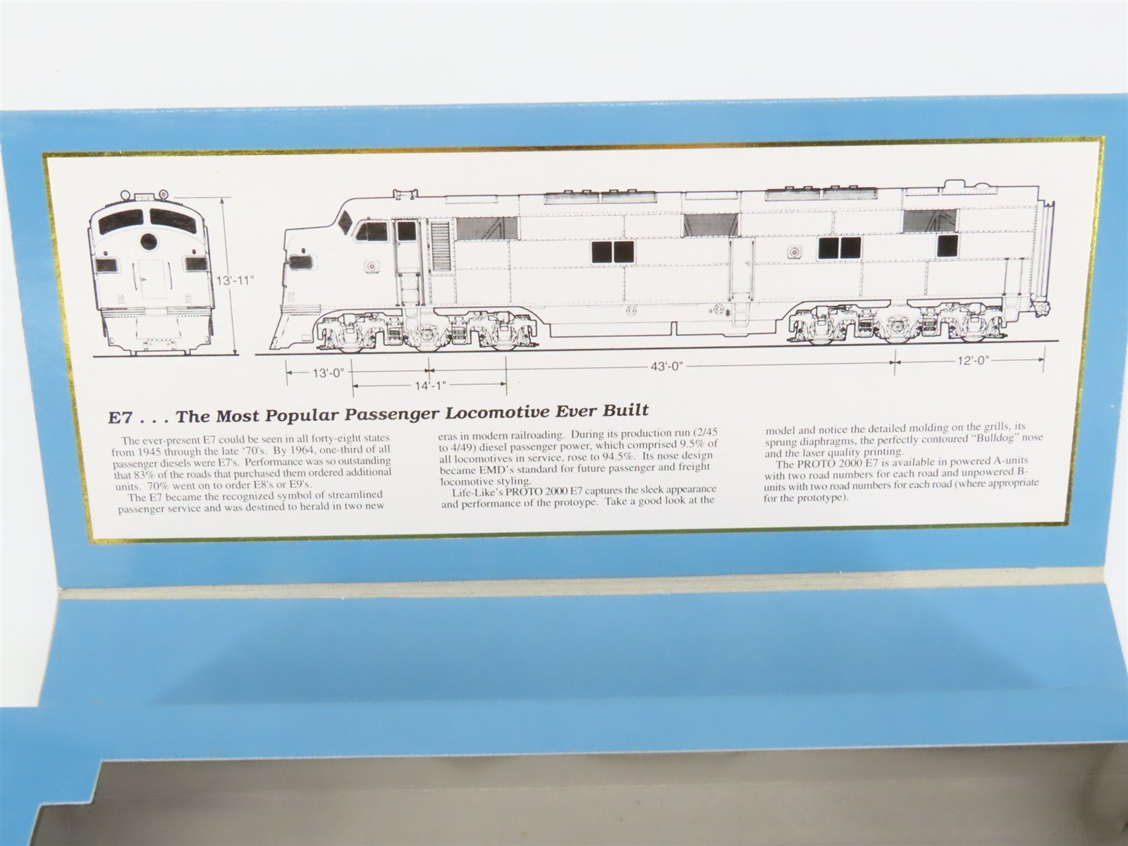 HO Scale Proto 2000 21072 Undecorated EMD E7A Diesel Locomotive - DCC Ready