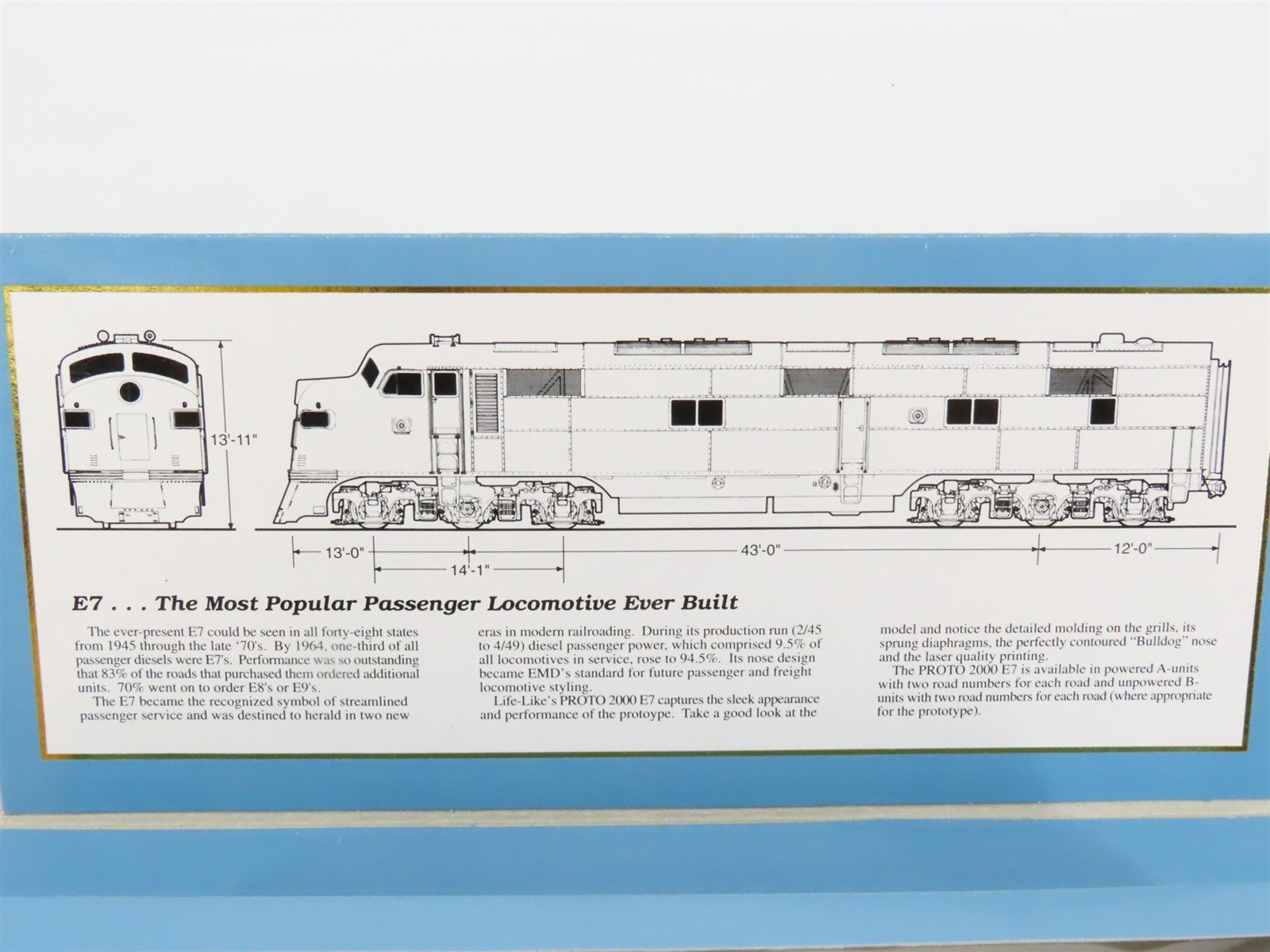 HO Scale Proto 2000 21072 Undecorated EMD E7A Diesel Locomotive - DCC Ready