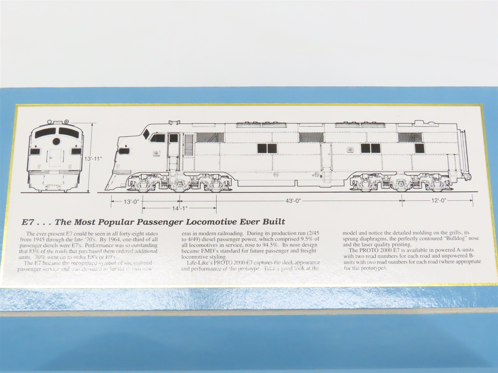 HO Scale Proto 2000 21072 Undecorated EMD E7A Diesel Locomotive - DCC Ready