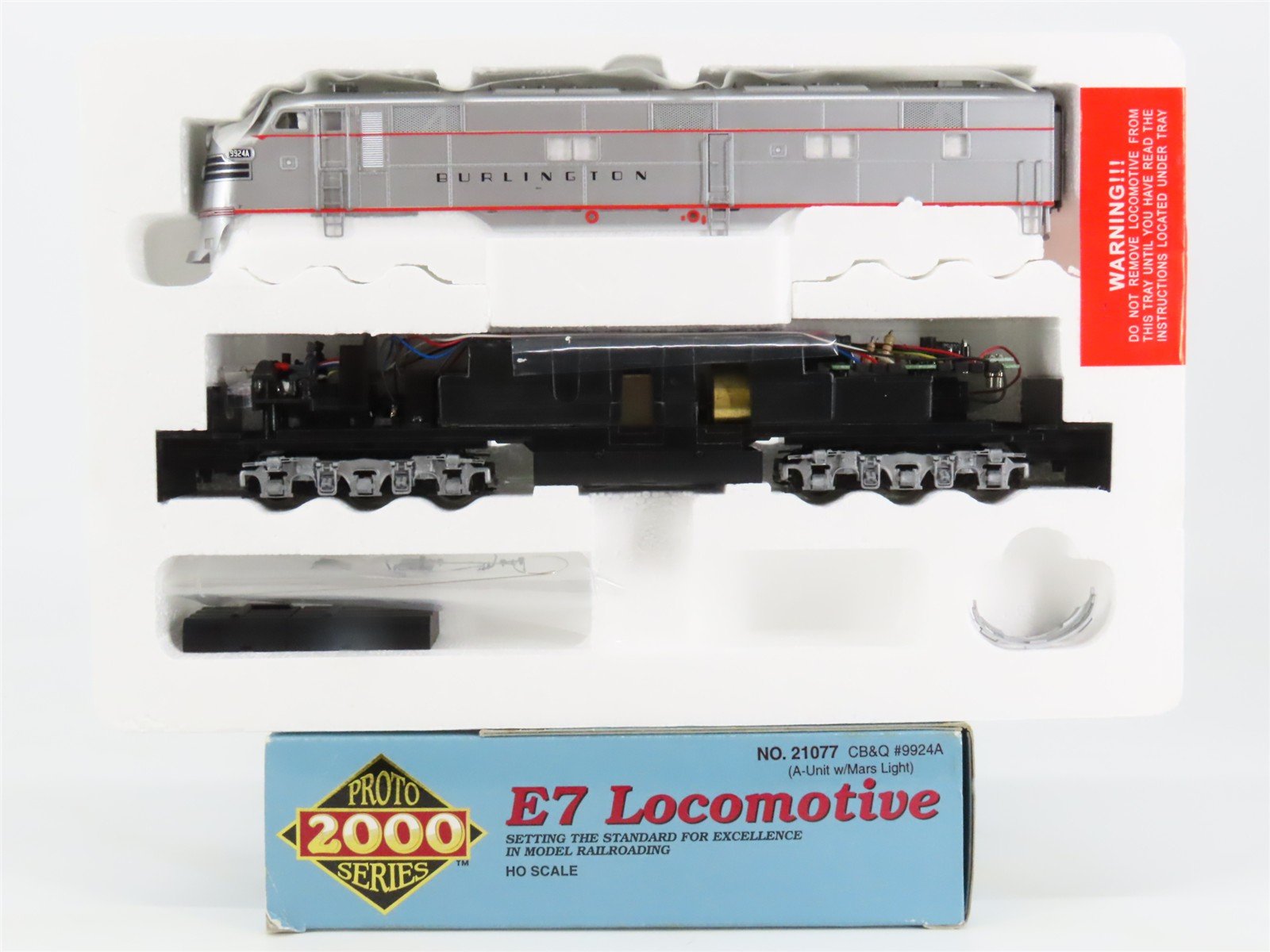 HO Proto 2000 21077 CB&Q Burlington Route EMD E7A Diesel #9924A - DCC Ready