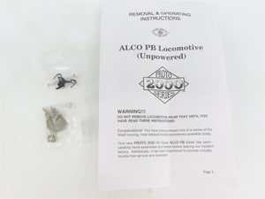HO Scale Proto 2000 21632 Undecorated ALCO PB Diesel Locomotive - Unpowered