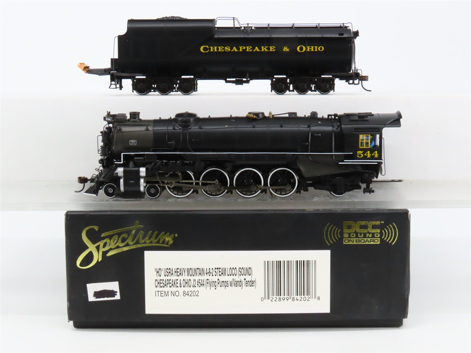 HO Bachmann Spectrum 84202 C&O 4-8-2 J2 Heavy Mountain Steam #544 w/ DCC & Sound
