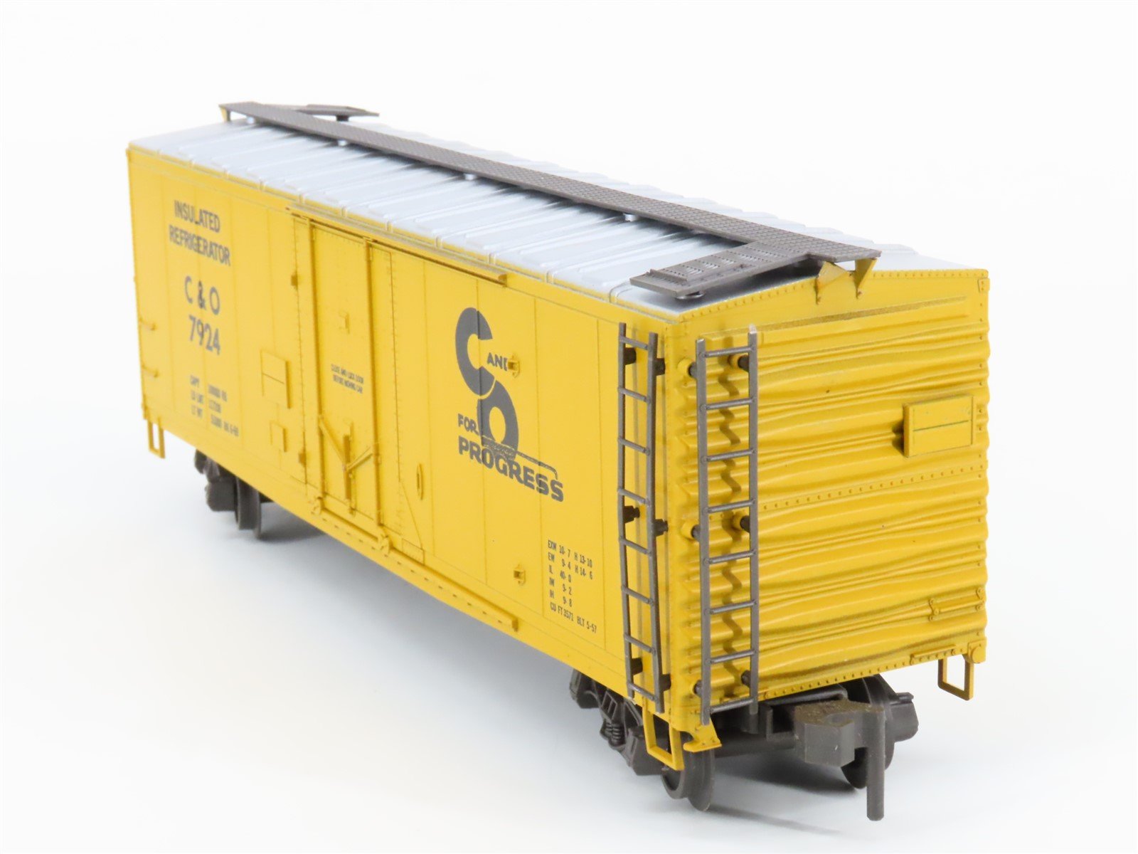 O Gauge 3-Rail Atlas 6243 C&P Chesapeake & Ohio 40' Insulated Reefer #7924