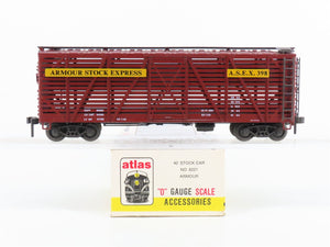 O Gauge 3-Rail Atlas 6221 ASEX Armour 40' Stock Car #398