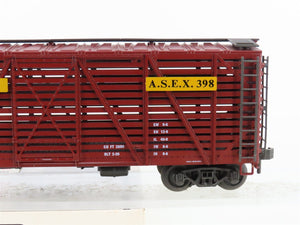 O Gauge 3-Rail Atlas 6221 ASEX Armour 40' Stock Car #398
