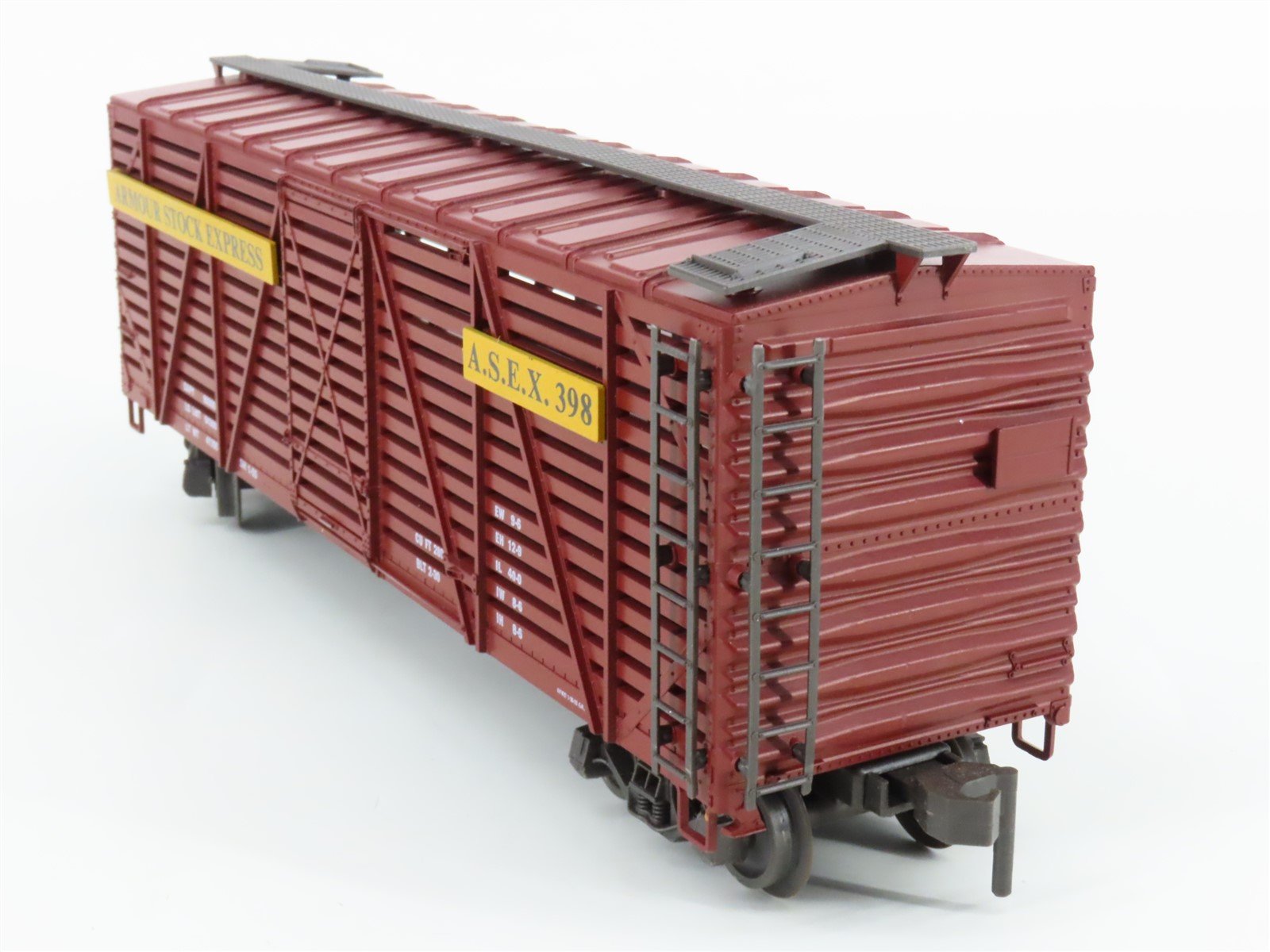 O Gauge 3-Rail Atlas 6221 ASEX Armour 40' Stock Car #398