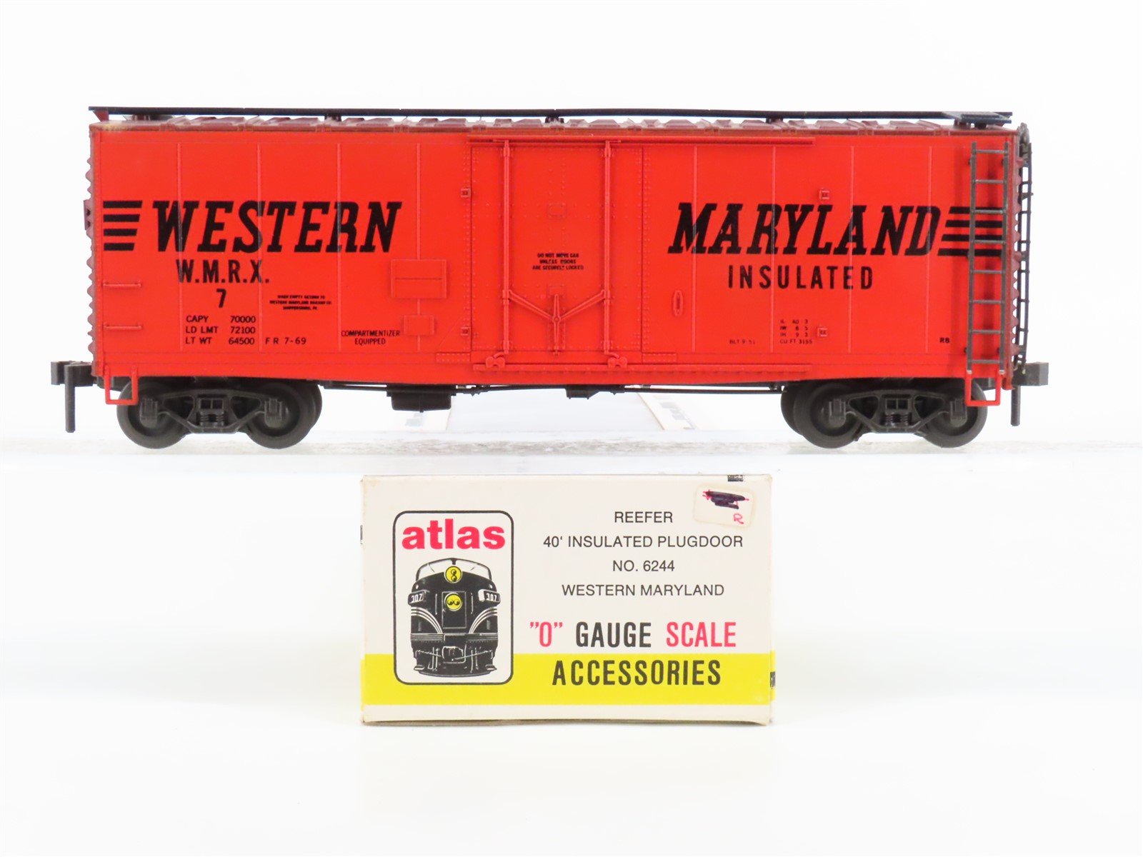 O Gauge 3-Rail Atlas 6244 WMRX Western Maryland 40' Insulated Reefer #7