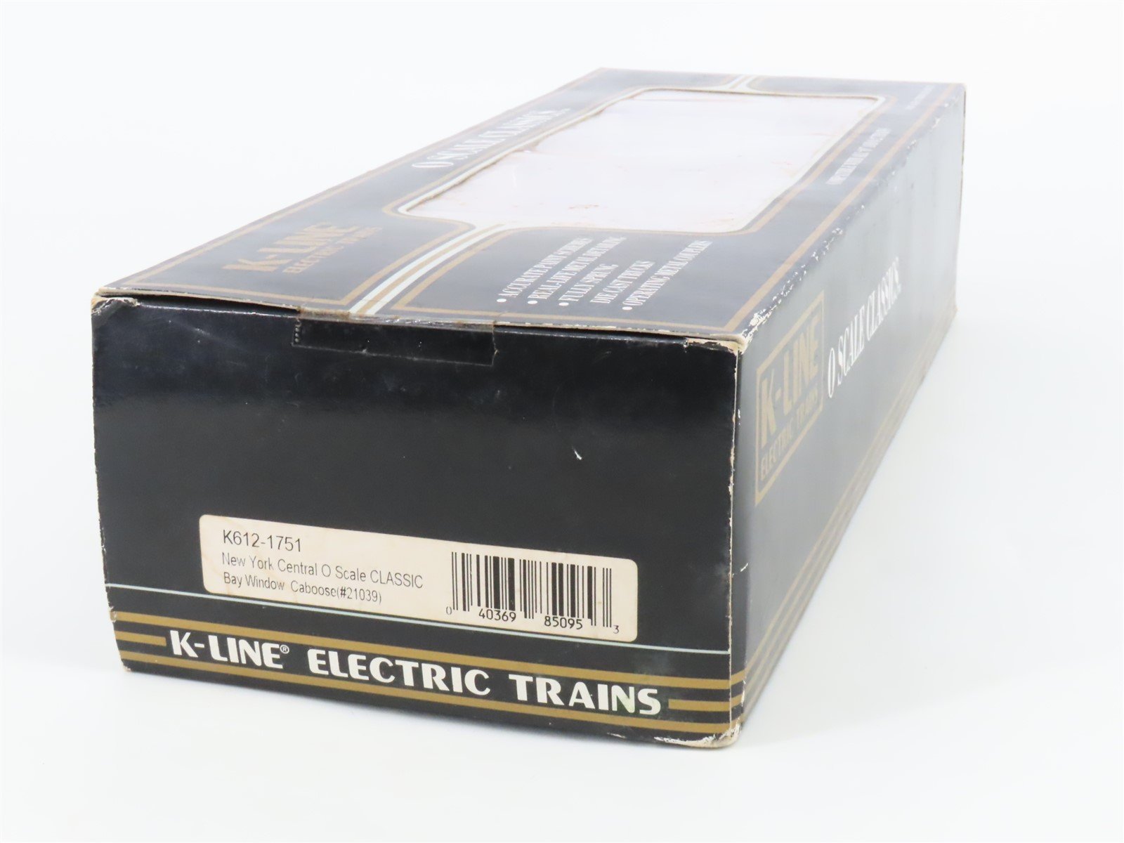 O Gauge 3-Rail K-Line K612-1751 NYC New York Central Bay Window Caboose #21039