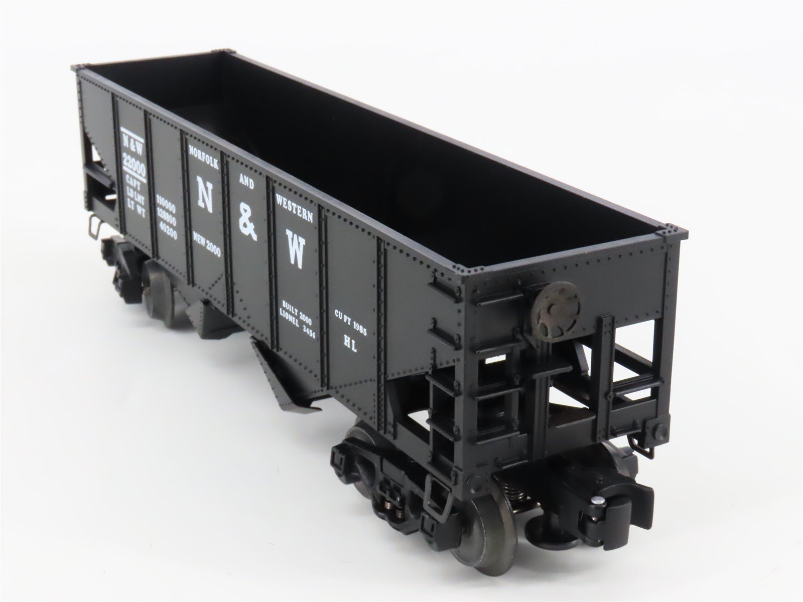 O Gauge 3-Rail Lionel 6-19885 N&W Norfolk & Western Railroad 2-Bay Hopper #22000