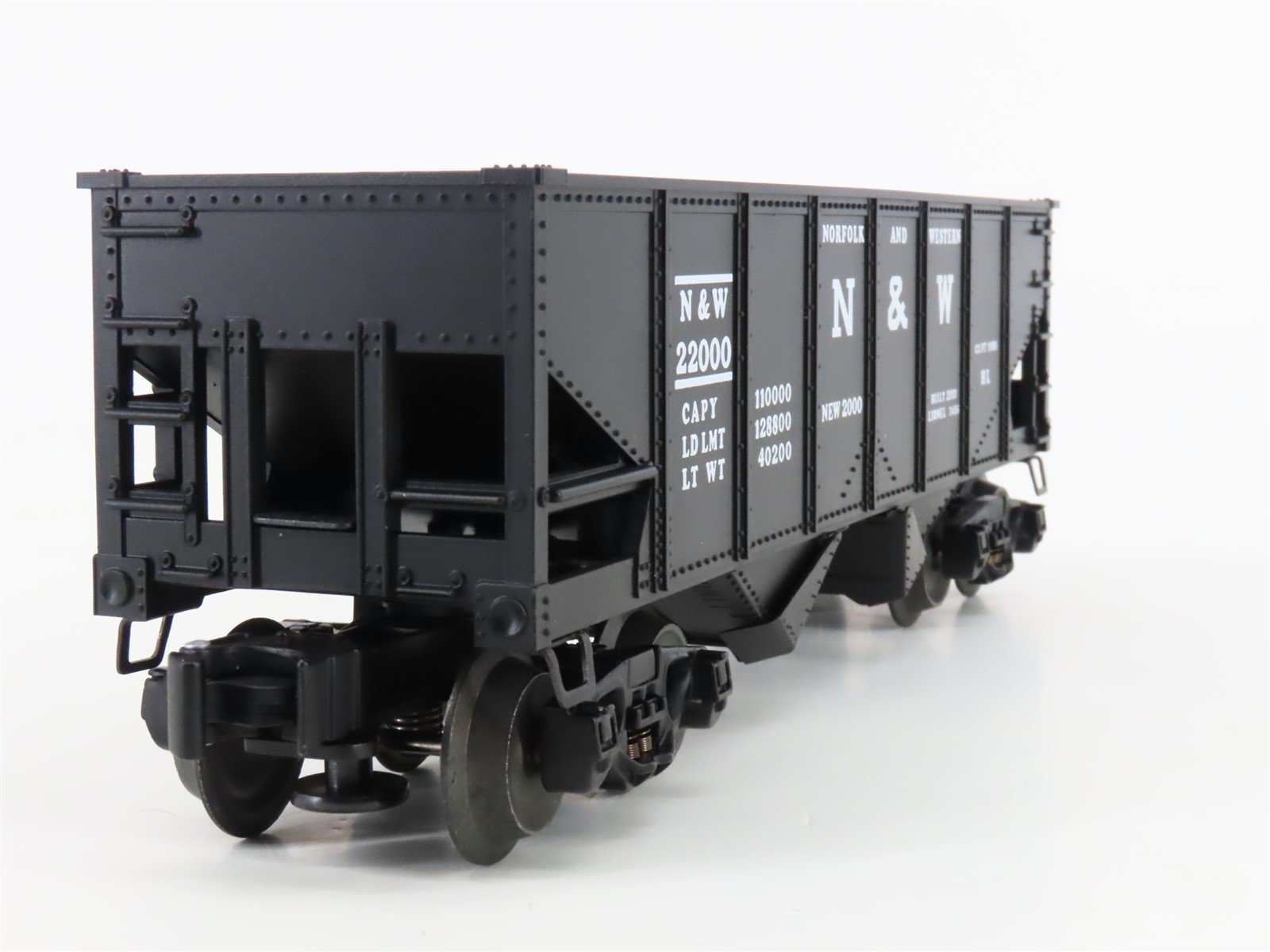 O Gauge 3-Rail Lionel 6-19885 N&W Norfolk & Western Operating 2-Bay Hopper 22000