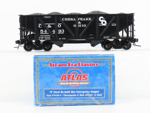 O Scale 2-Rail Atlas #7438-4 C&O Chesapeake & Ohio 2-Bay Open Hopper #54493
