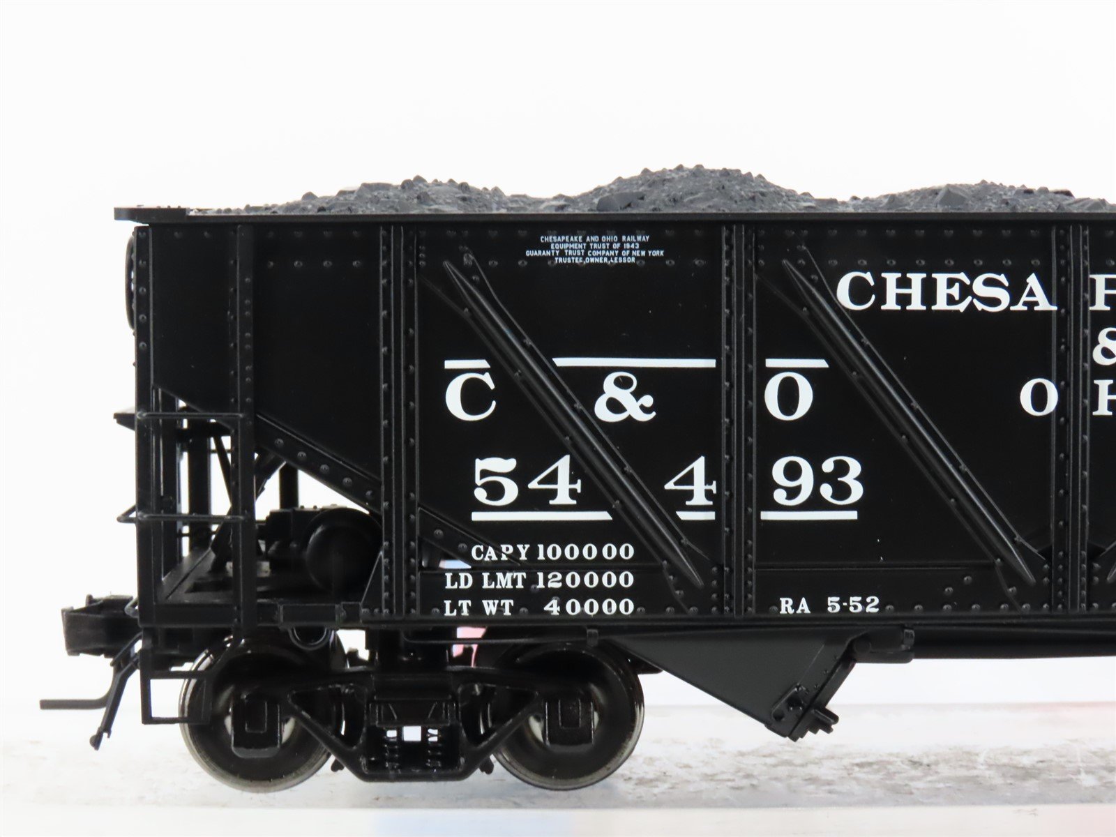 O Scale 2-Rail Atlas #7438-4 C&O Chesapeake & Ohio 2-Bay Open Hopper #54493