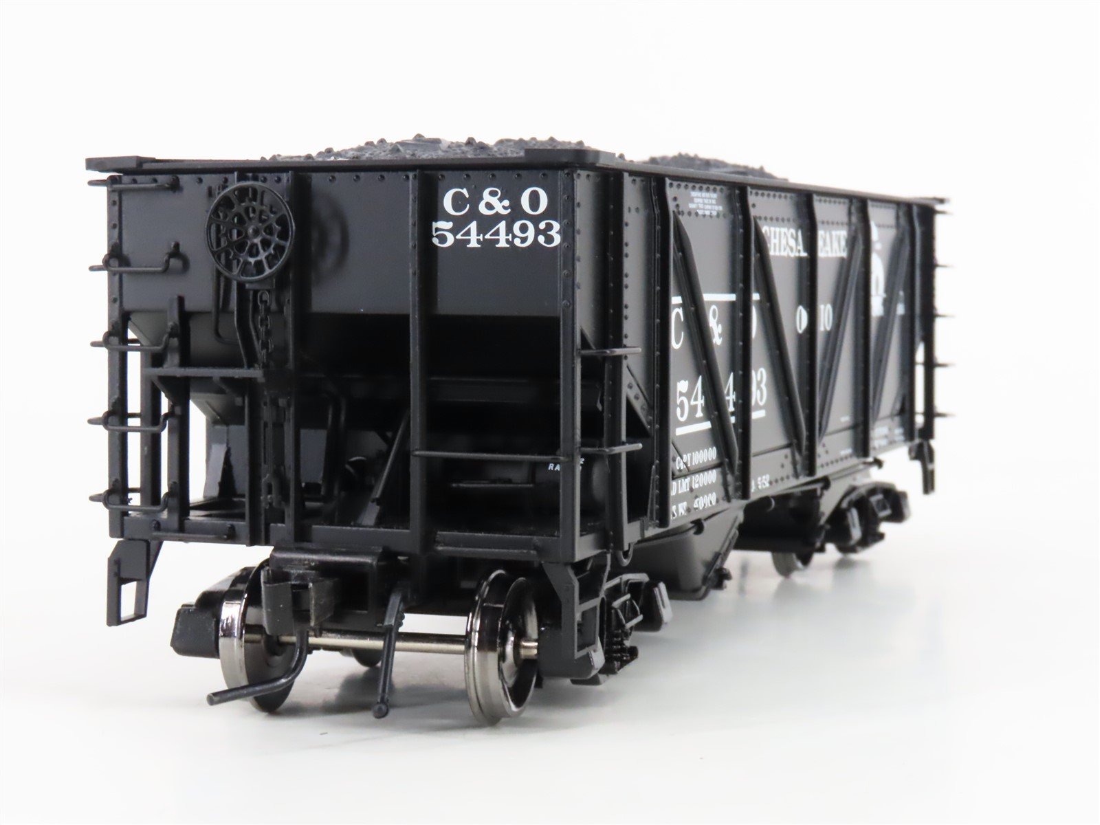 O Scale 2-Rail Atlas #7438-4 C&O Chesapeake & Ohio 2-Bay Open Hopper #54493