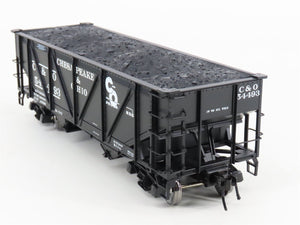 O Scale 2-Rail Atlas #7438-4 C&O Chesapeake & Ohio 2-Bay Open Hopper #54493