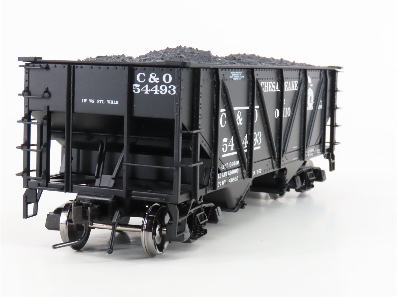 O Scale 2-Rail Atlas #7438-4 C&O Chesapeake & Ohio 2-Bay Open Hopper #54493