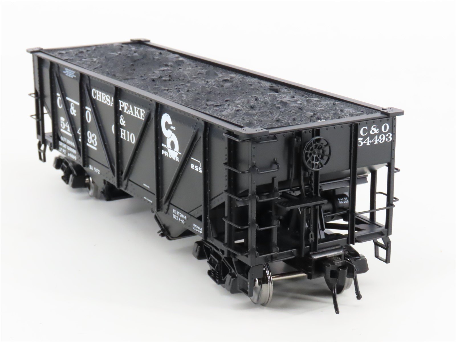 O Scale 2-Rail Atlas #7438-4 C&O Chesapeake & Ohio 2-Bay Open Hopper #54493