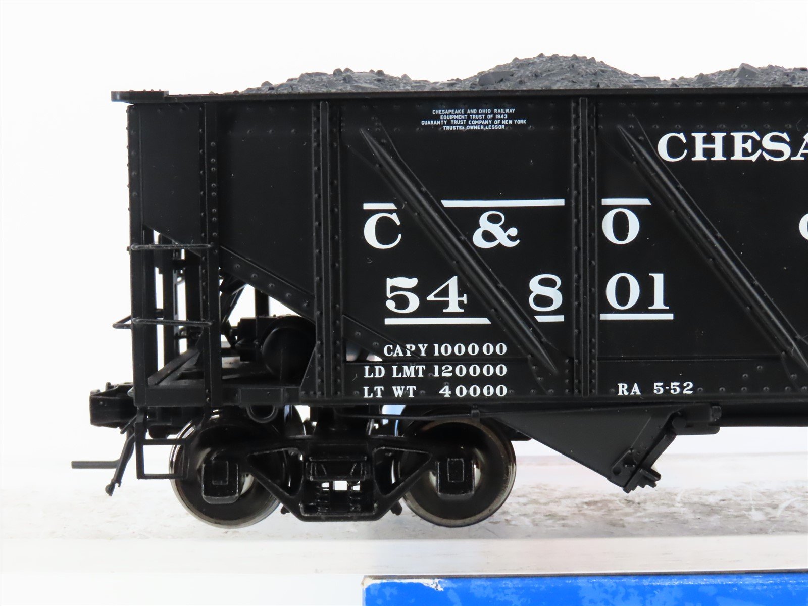 O Scale 2-Rail Atlas #7438-3 C&O Chesapeake & Ohio 2-Bay Open Hopper #54801