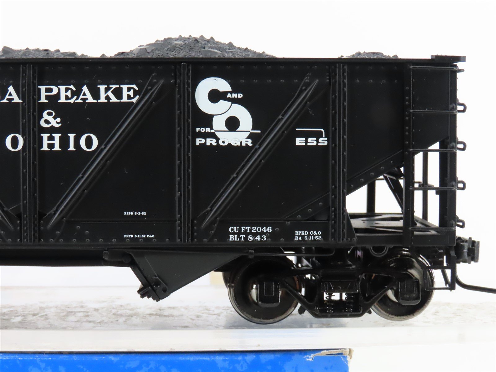 O Scale 2-Rail Atlas #7438-3 C&O Chesapeake & Ohio 2-Bay Open Hopper #54801
