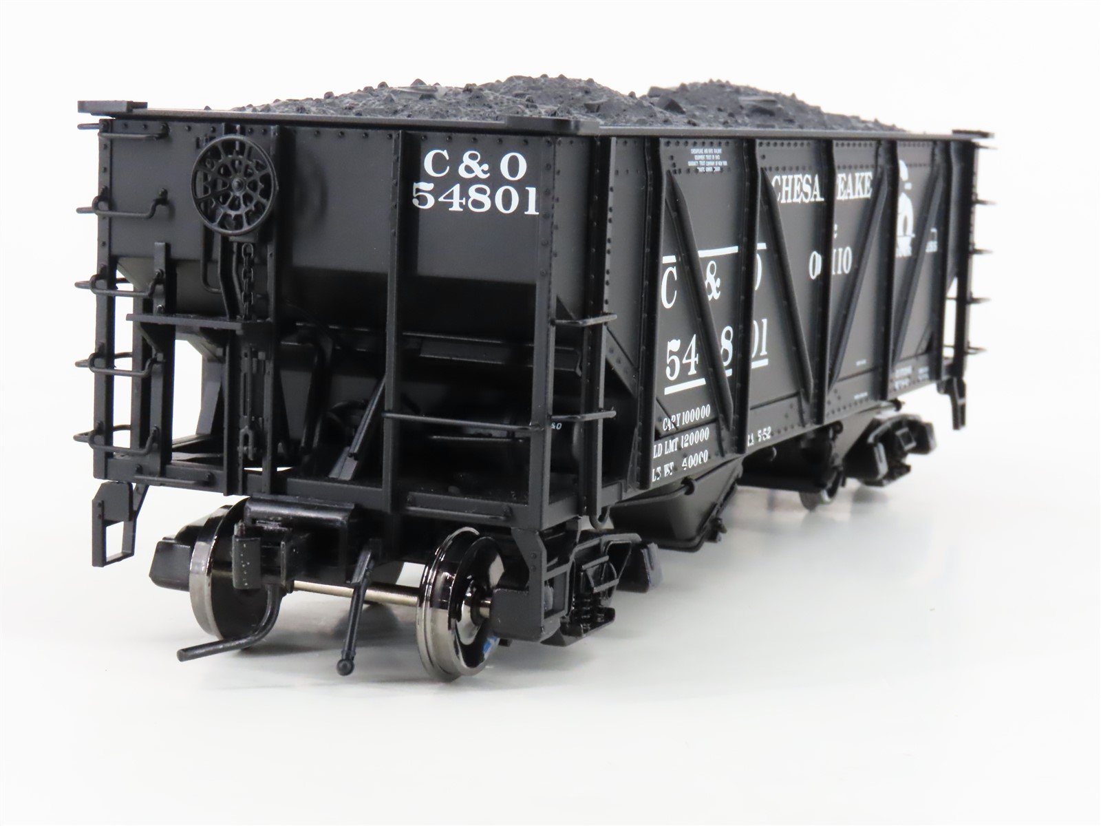 O Scale 2-Rail Atlas #7438-3 C&O Chesapeake & Ohio 2-Bay Open Hopper #54801