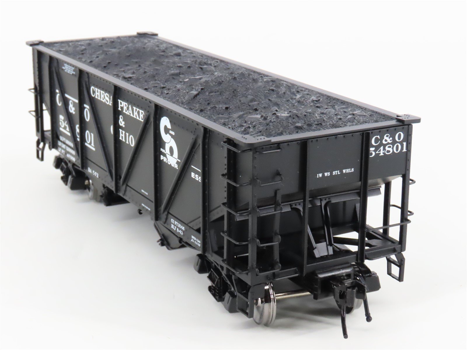 O Scale 2-Rail Atlas #7438-3 C&O Chesapeake & Ohio 2-Bay Open Hopper #54801