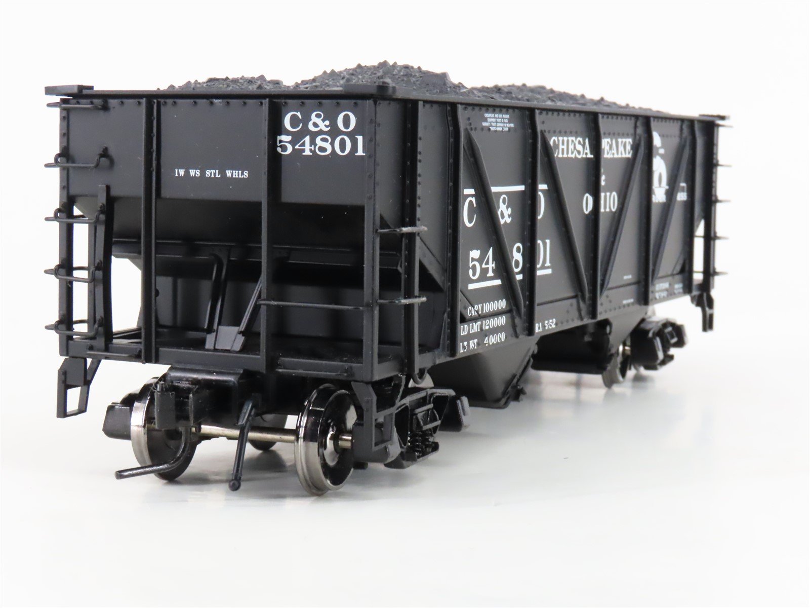 O Scale 2-Rail Atlas #7438-3 C&O Chesapeake & Ohio 2-Bay Open Hopper #54801
