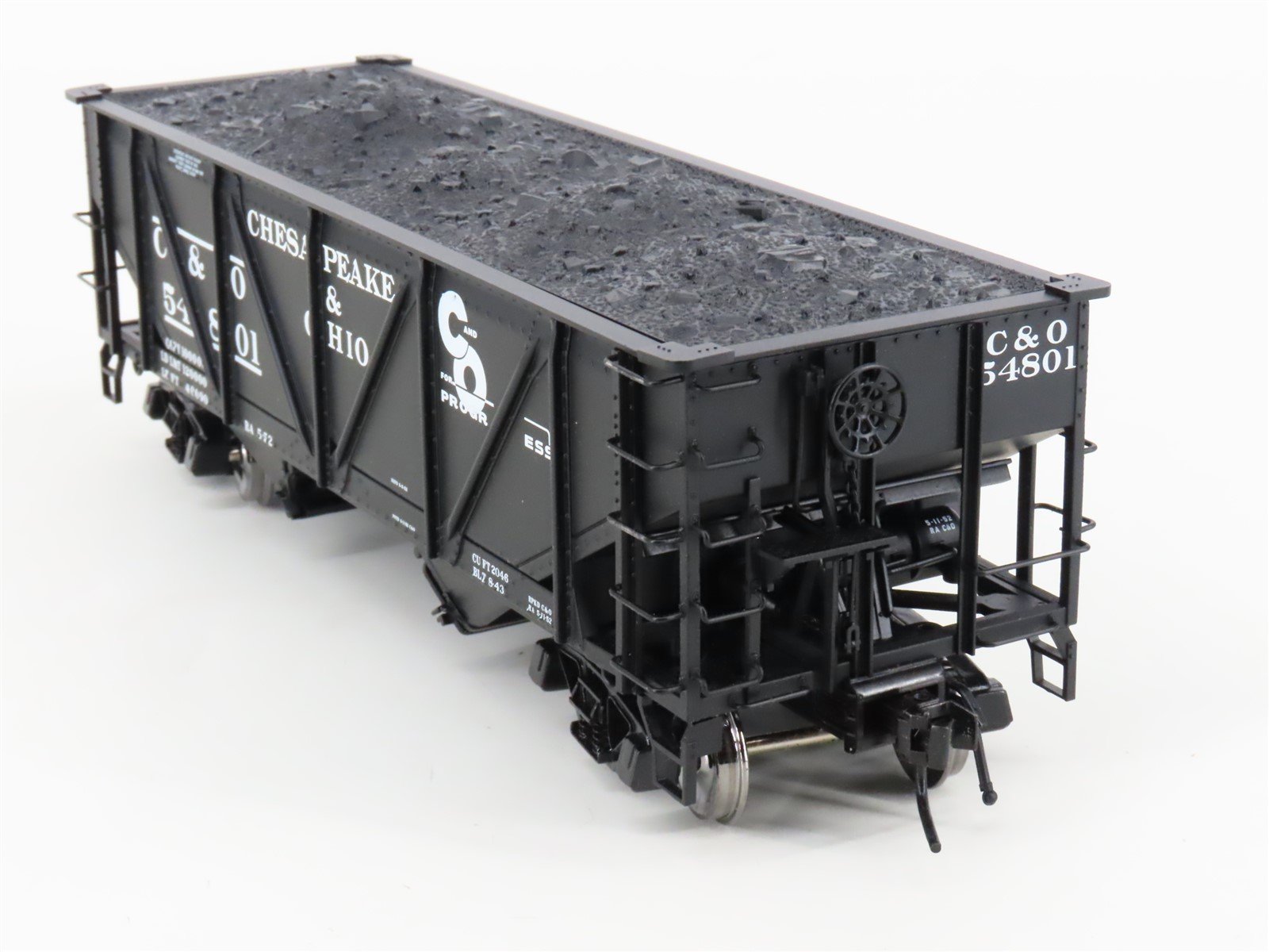 O Scale 2-Rail Atlas #7438-3 C&O Chesapeake & Ohio 2-Bay Open Hopper #54801