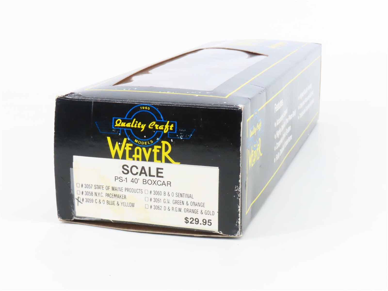 O Scale 2-Rail Quality Craft Models Weaver 3059 BAR 40' Single Door Box Car 4344