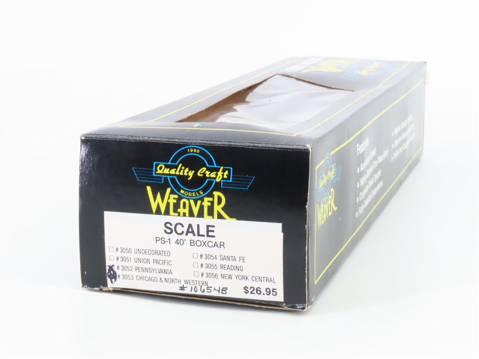 O Scale 2-Rail Quality Craft Models Weaver 3052 PRR Pennsylvania Box Car #47016