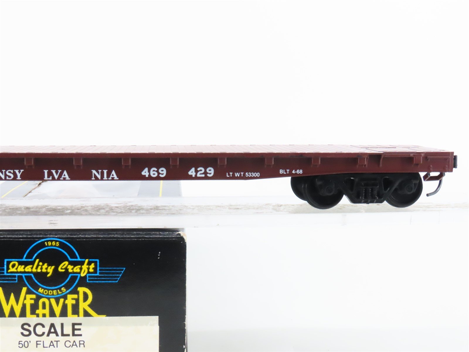 O Scale 2-Rail Quality Craft Models Weaver 4055 PRR Pennsylvania Flat Car 469429