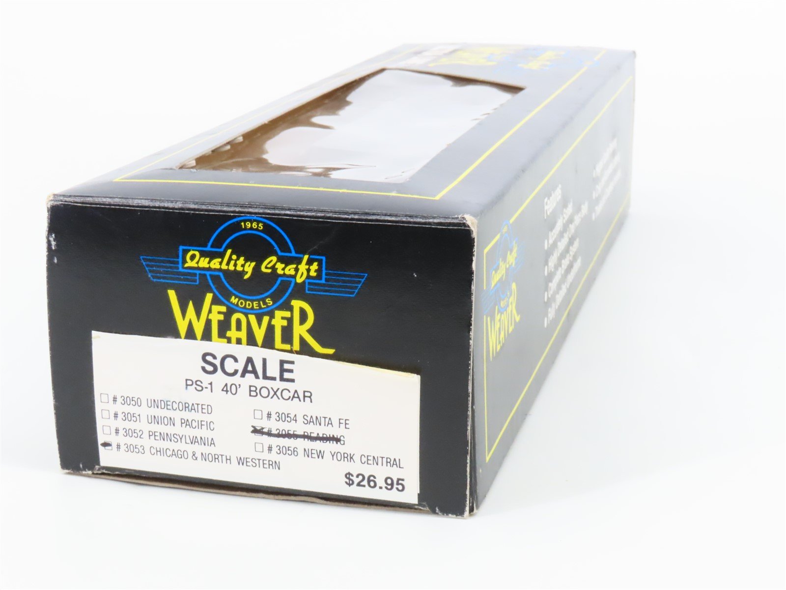 O Scale 2-Rail Quality Craft Models Weaver 3053 CNW Railway 40' Box Car #106548