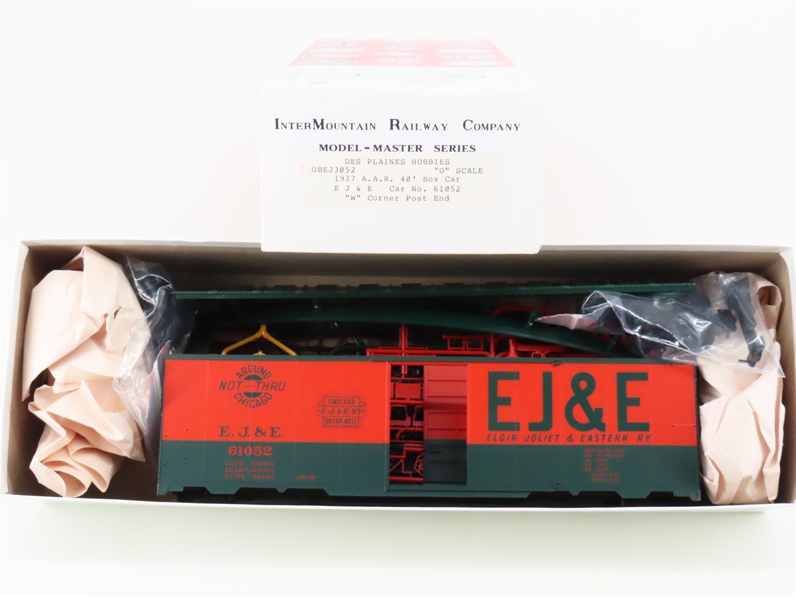 O Scale 2-Rail InterMountain Kit OBEJ3052 EJ&E 40' Single Door Box Car #61052