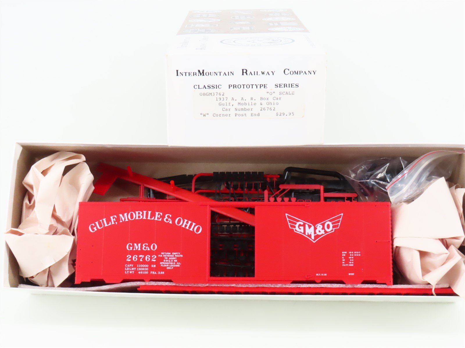 O Scale 2-Rail InterMountain Kit OBGM3762 GM&O Gulf Mobile & Ohio Box Car #26762