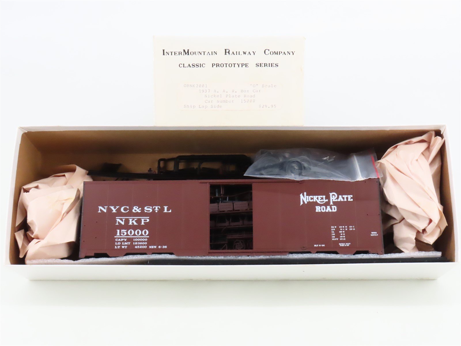 O Scale 2-Rail InterMountain Kit OBNK2001 NKP Nickel Plate Road Box Car #15000