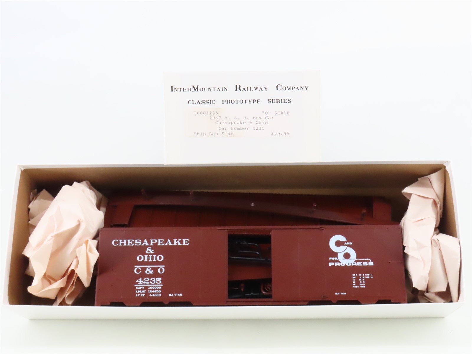 O Scale 2-Rail InterMountain Kit OBCO1235 C&O Chesapeake & Ohio Box Car #4235