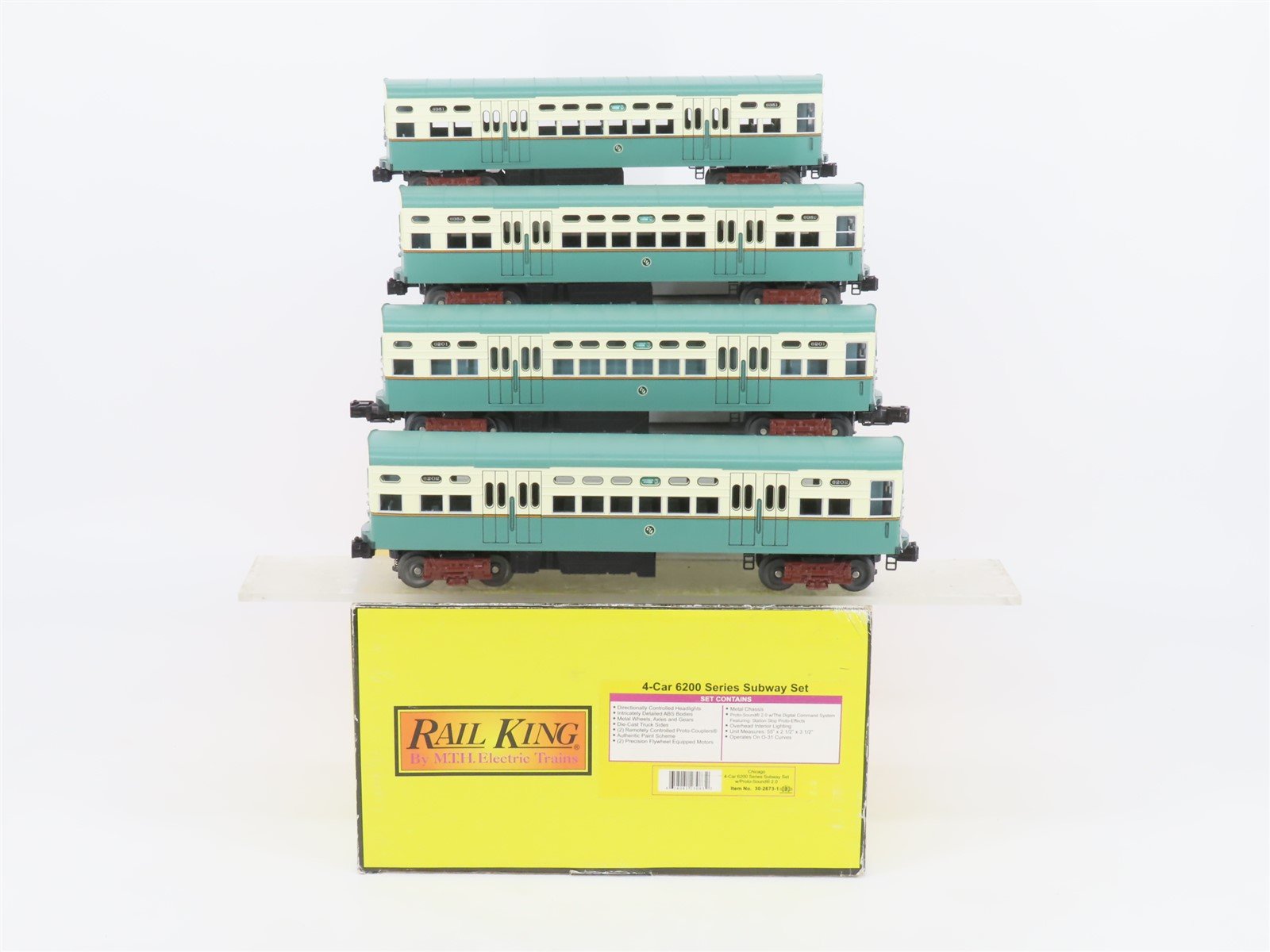 O Gauge 3-Rail MTH 30-2673-1 6200 Series Subway Diesel 4-Car Set w/Sound