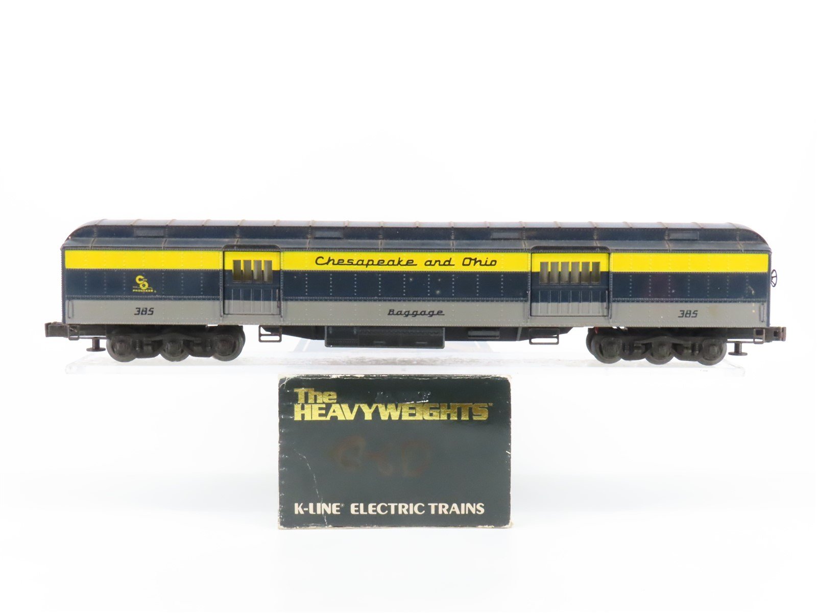 O Gauge 3-Rail K-Line C&O Chesapeake & Ohio Baggage Passenger Car #385