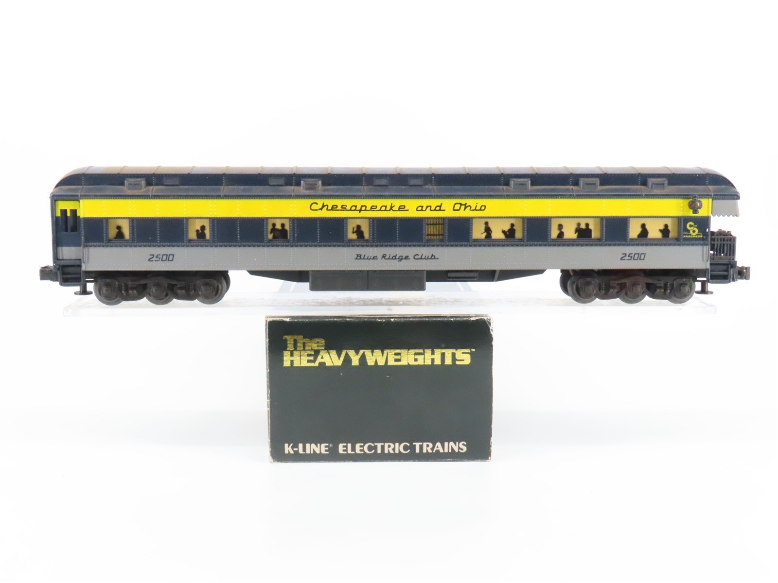 O Gauge 3-Rail K-Line C&O Chesapeake & Ohio Observation Passenger Car #2500