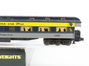 O Gauge 3-Rail K-Line C&O Chesapeake & Ohio Observation Passenger Car #2500