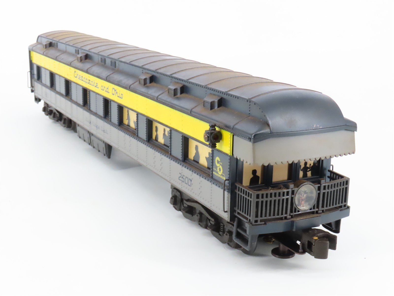 O Gauge 3-Rail K-Line C&O Chesapeake & Ohio Observation Passenger Car #2500