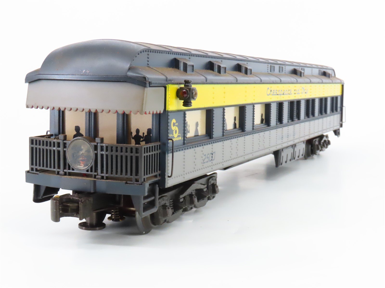 O Gauge 3-Rail K-Line C&O Chesapeake & Ohio Observation Passenger Car #2500