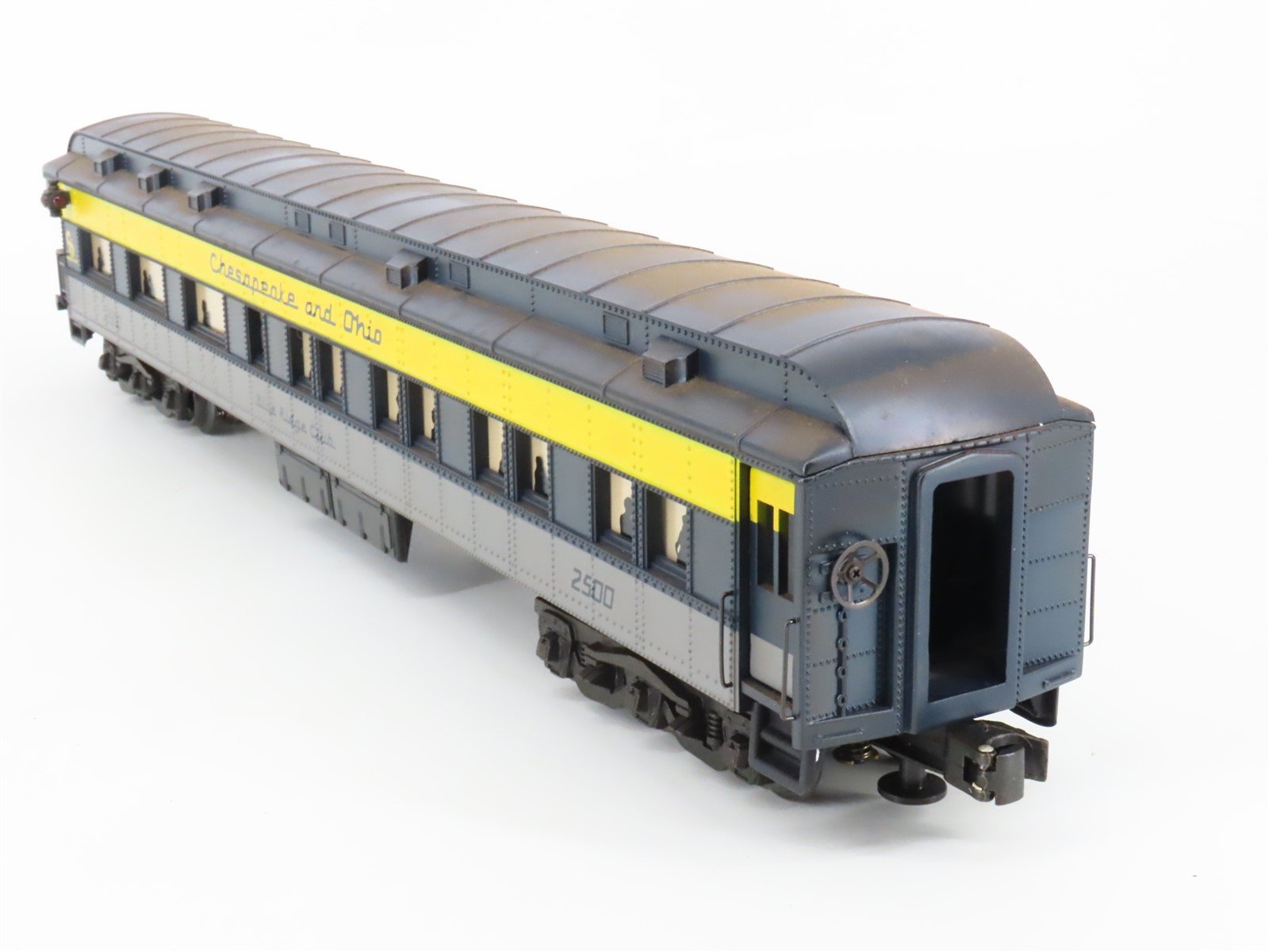O Gauge 3-Rail K-Line C&O Chesapeake & Ohio Observation Passenger Car #2500