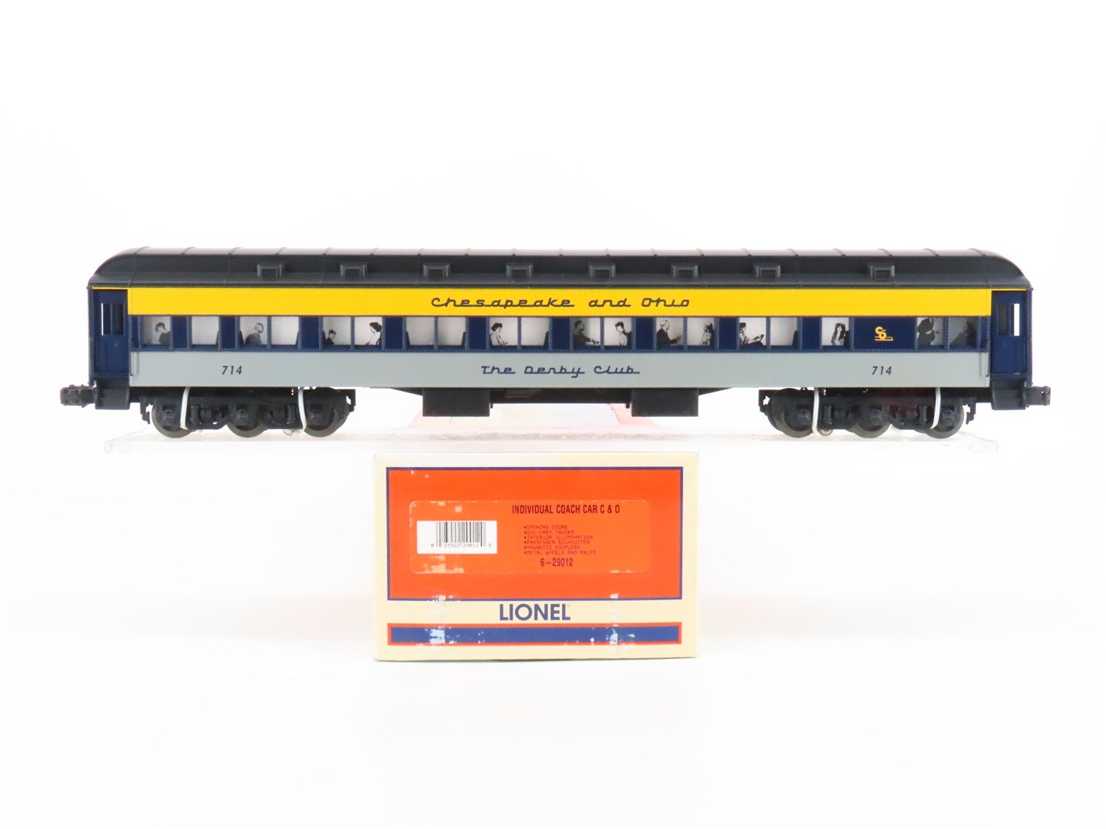 O Gauge 3-Rail Lionel 6-29012 C&O Chesapeake & Ohio Coach Passenger #714