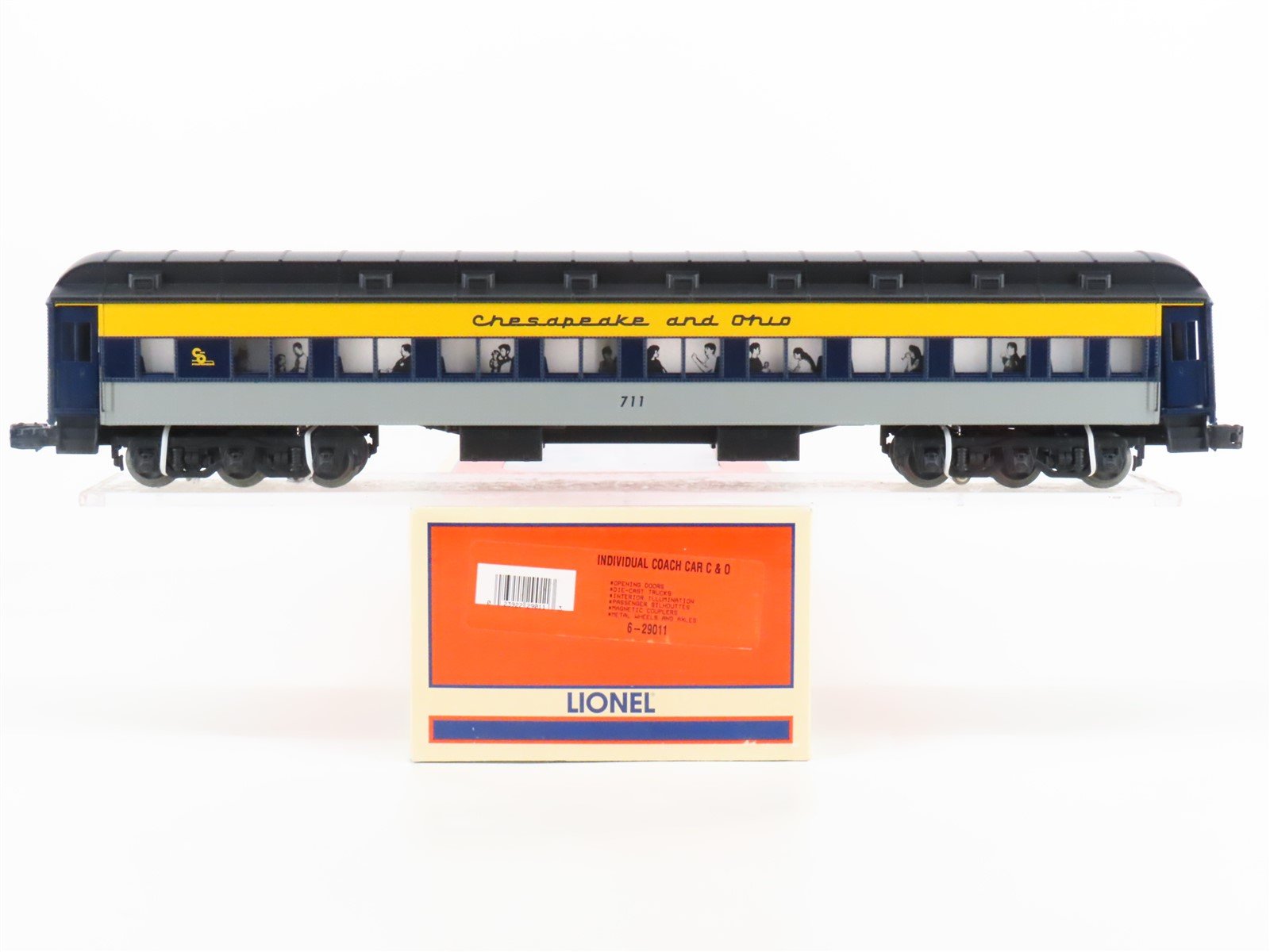 O Gauge 3-Rail Lionel 6-29011 C&O Chesapeake & Ohio Coach Passenger Car #711