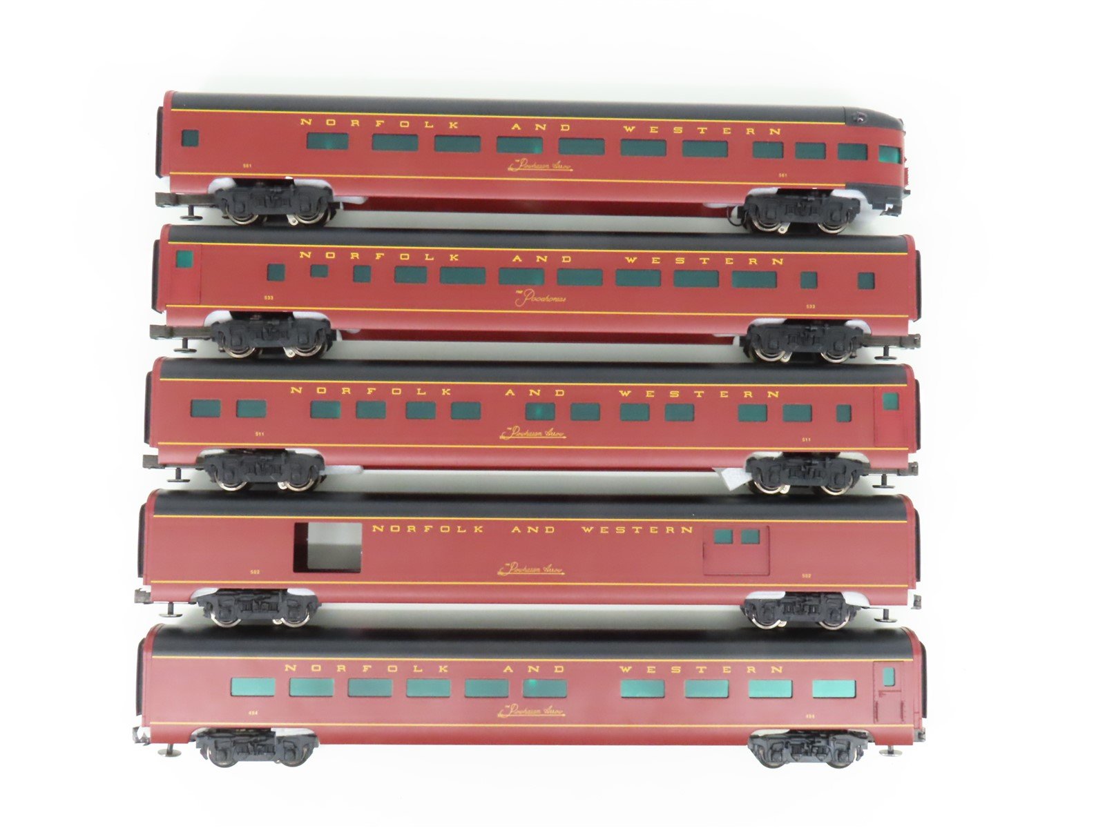 O Gauge 3-Rail Weaver N&W Powhattan Arrow / Pocahontas Passenger 5-Car Set