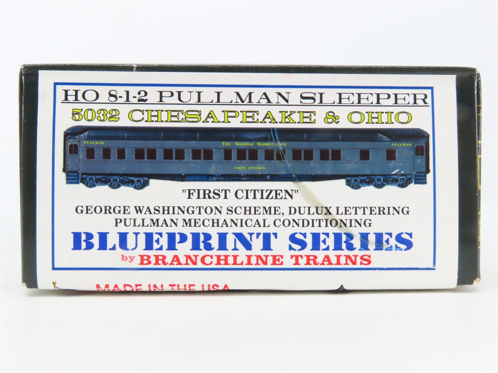 HO Branchline Blueprint Kit 5032 C&O George Washington 8-1-2 Sleeper Passenger