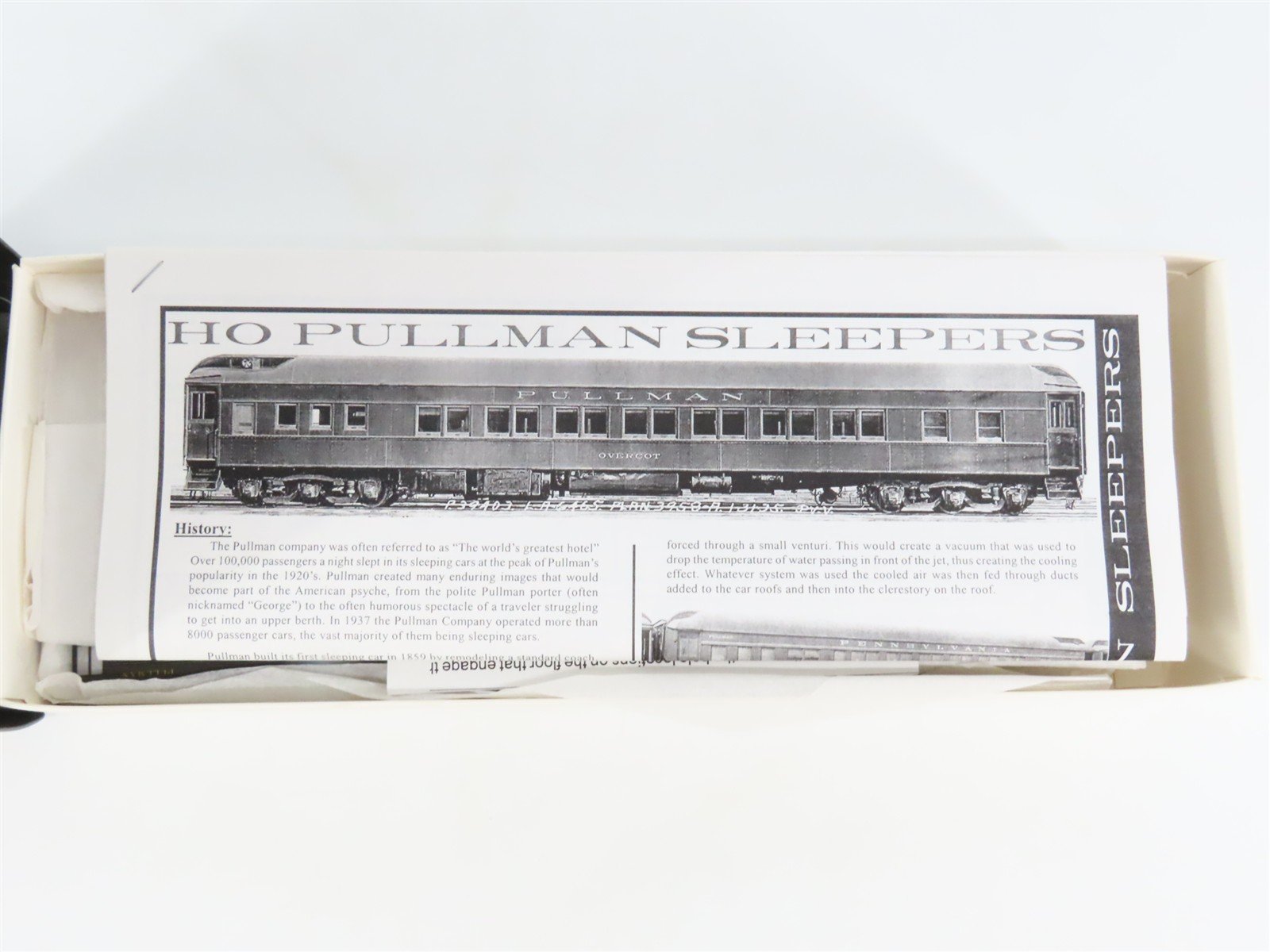 HO Branchline Blueprint Kit C&O George Washington Sleeper Passenger Valley Forge