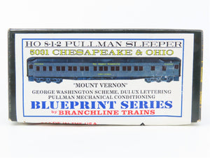 HO Branchline Blueprint Kit 5031 C&O George Washington 8-1-2 Sleeper Passenger