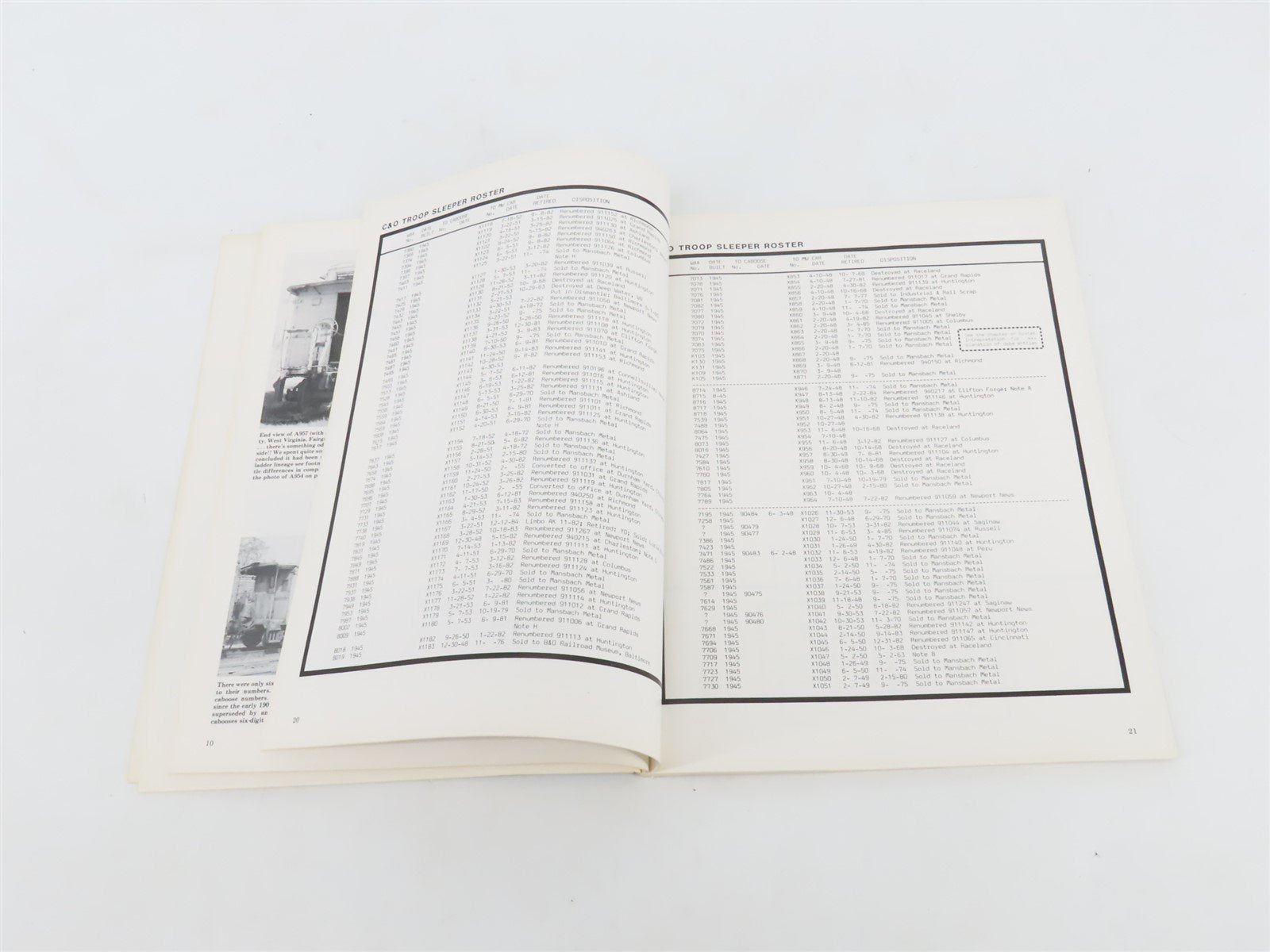 Steel Cabooses of the Chesapeake & Ohio 1937-1987 by Dwight Jones Â©1987 SC Book
