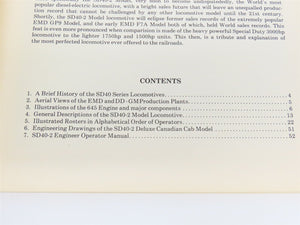 General Motors Phenomenal SD40 Series Diesel-Electric Locomotives Â©1980 SC Book